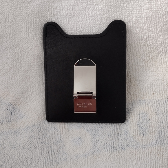Fossil Men’s Black Money Clip Card Holder NWOT - Picture 1 of 4